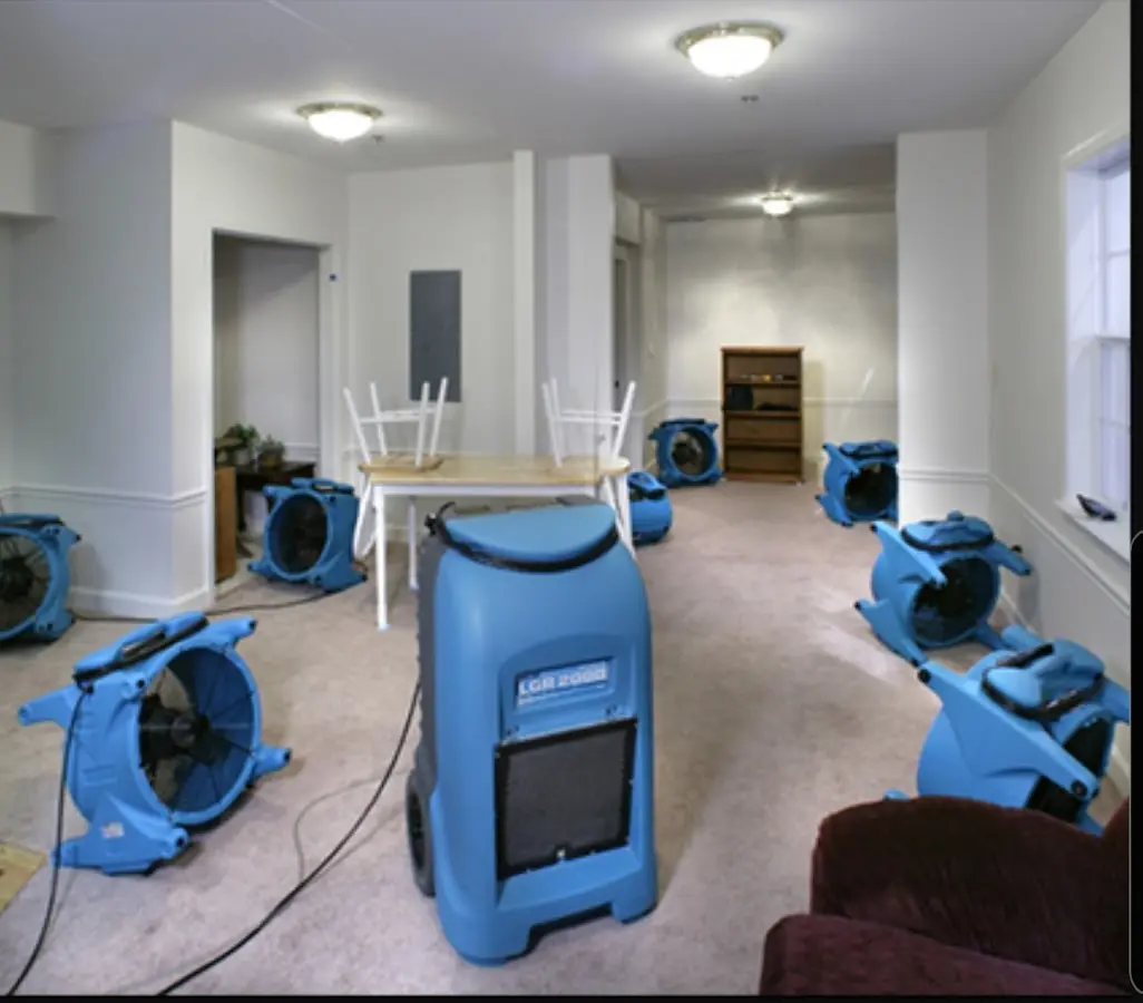 Air movers and dehumidifier setup for Water Extraction & Removal in Siesta Key